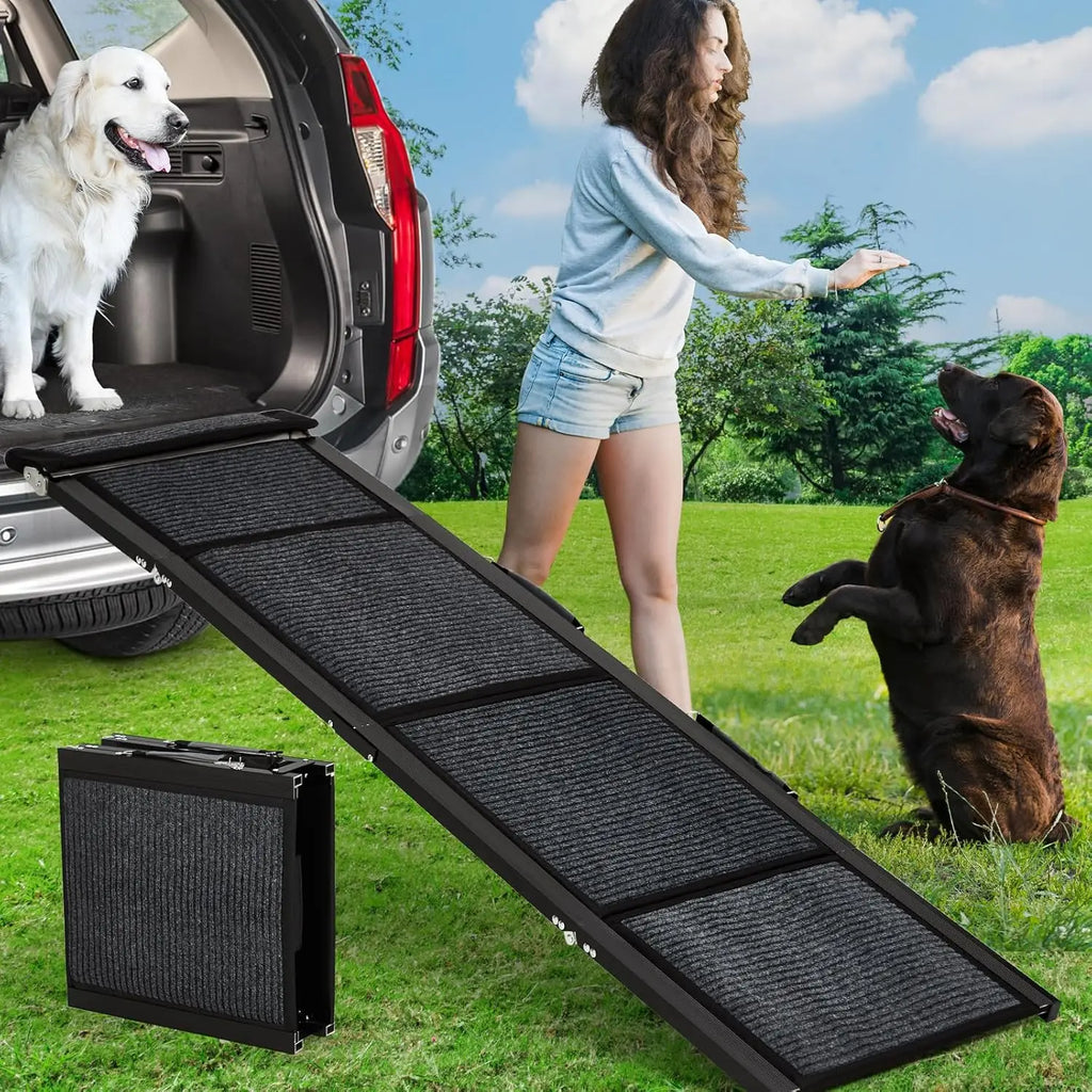 Dog Ramp for Car, Large Folding Pet Stair Ramps