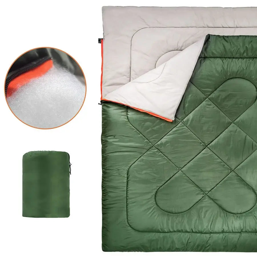 40F Cold Weather Two Person Sleeping Bag for Outdoor Camping