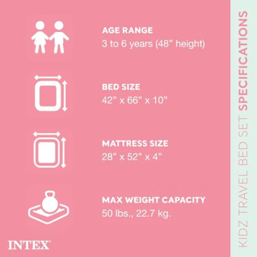 Travel Air Mattress Inflatable Bed Set with Raised Sides