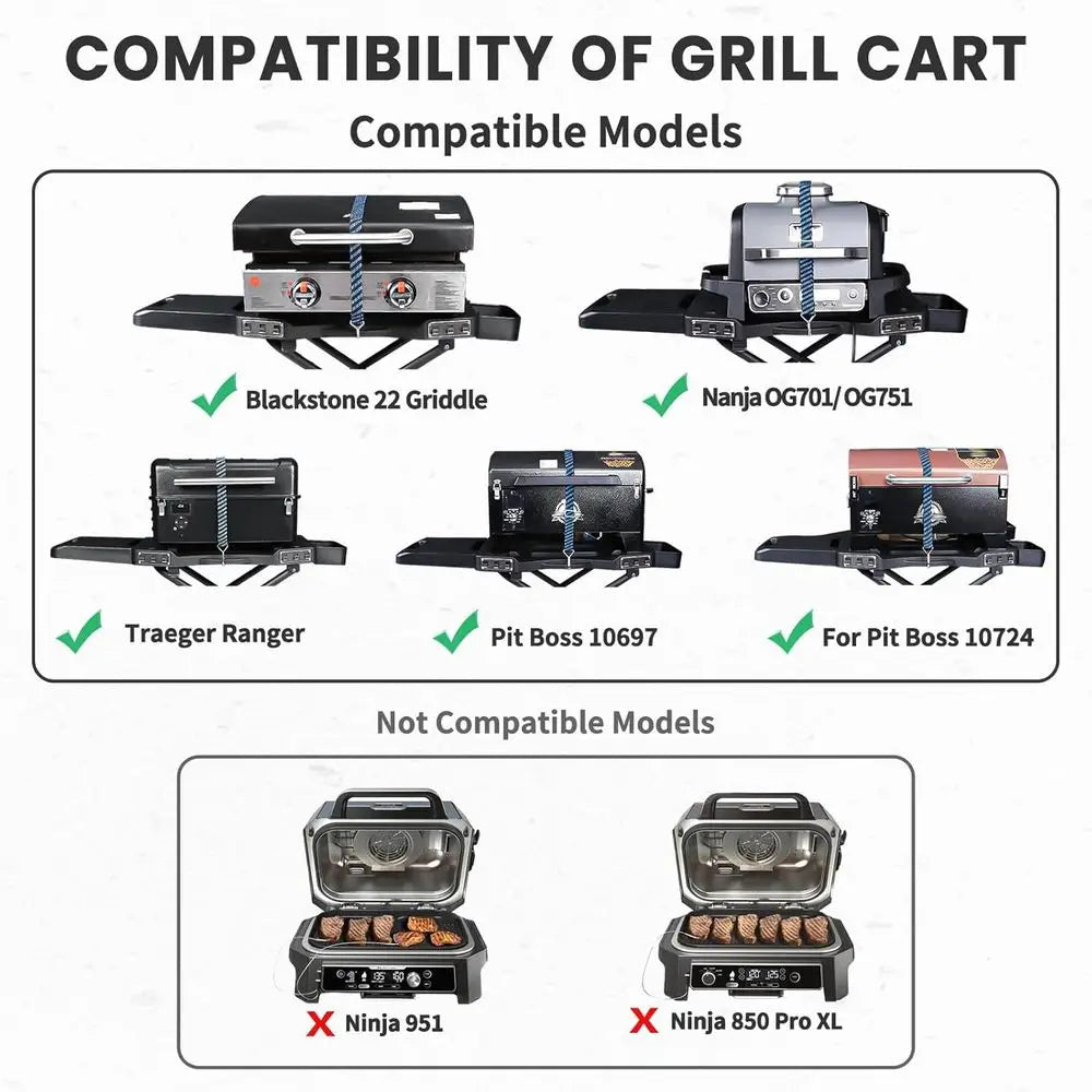 Portable BBQ Stand with Wheels