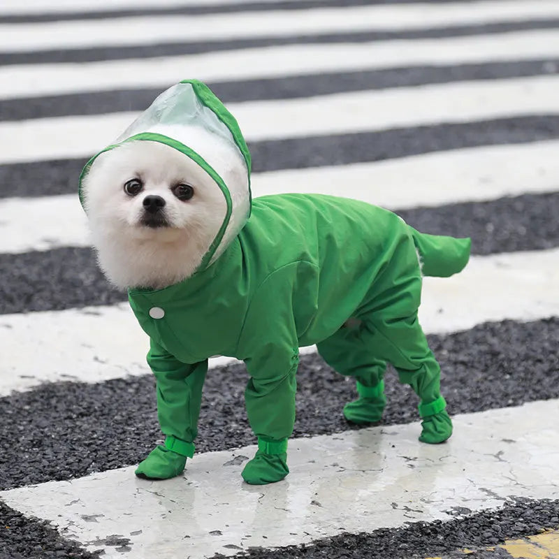 Waterproof Dog Raincoat,Full Coverage 4 Legs Dog
