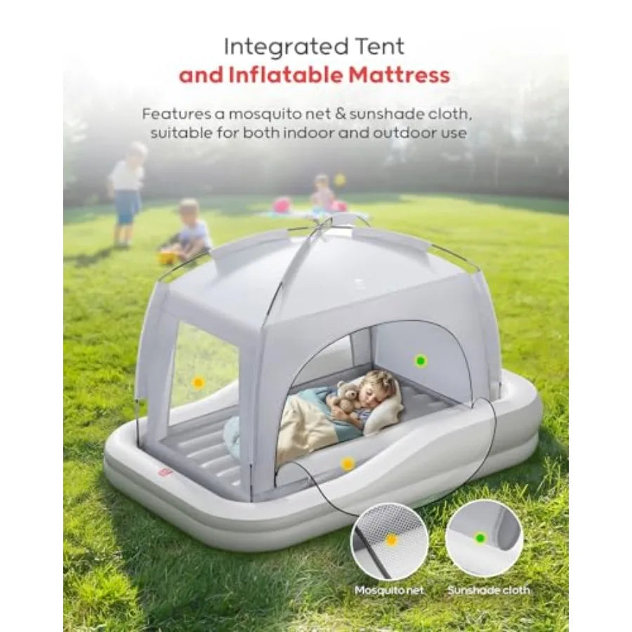 Inflatable Toddler Travel Bed with Tent