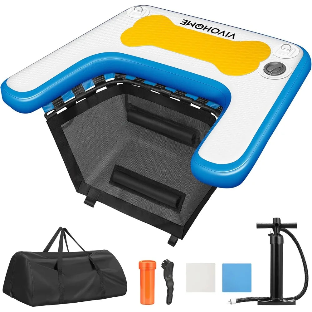 Inflatable Dog Boat Ramp Float for Pets Swimming