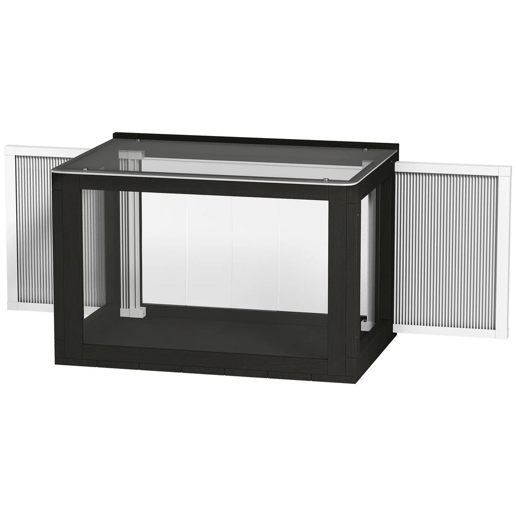 Window Catio Outdoor Cat Enclosure Adjustable 25"–41", Black
