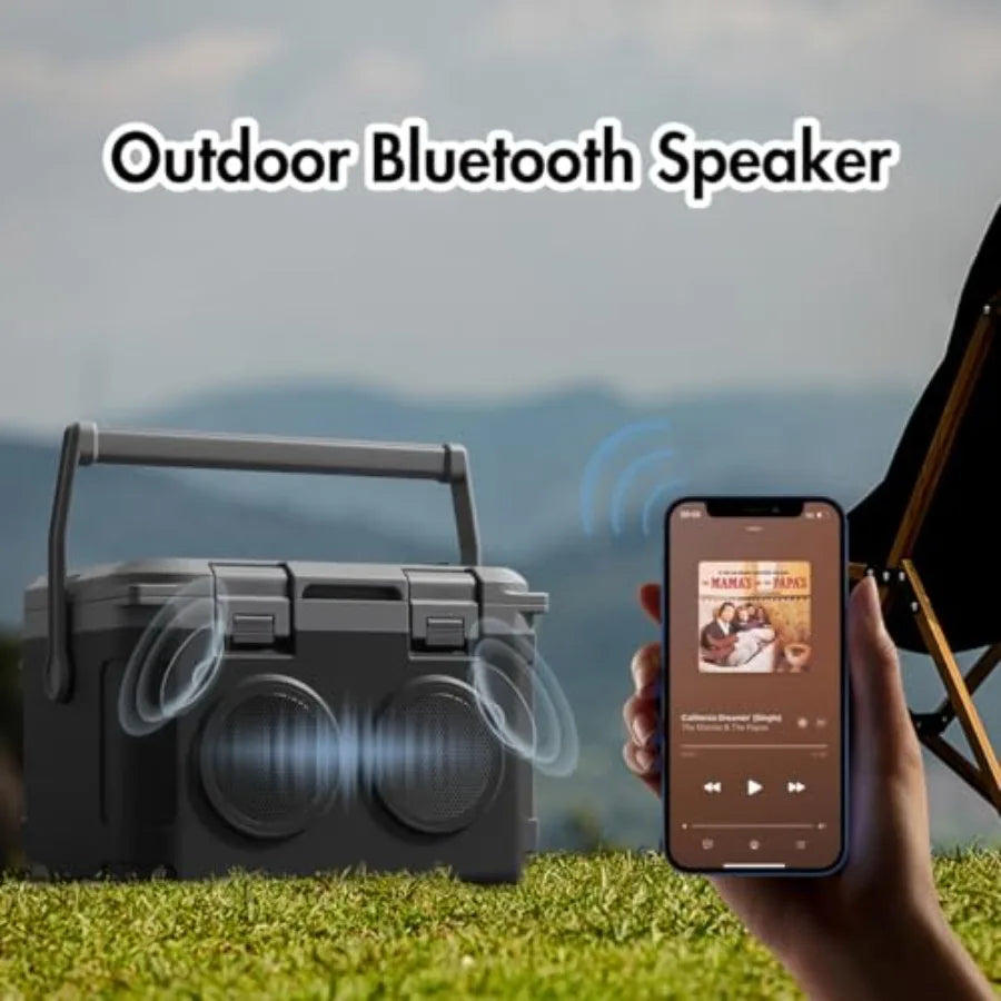 Bluetooth Speaker Portable Handle Outdoor Camping Cooler