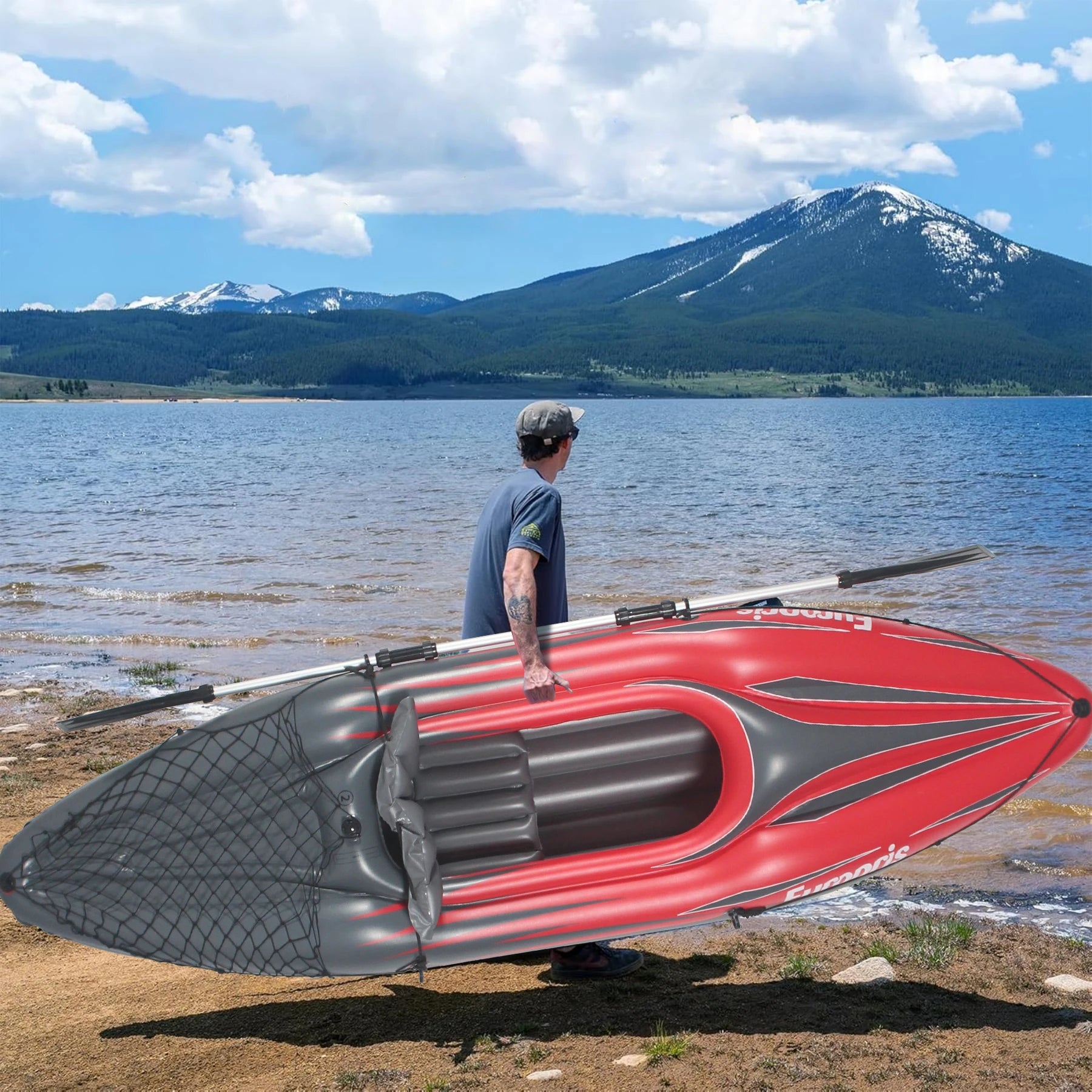Inflatable Kayak Fishing Boat 1 Person Adult
