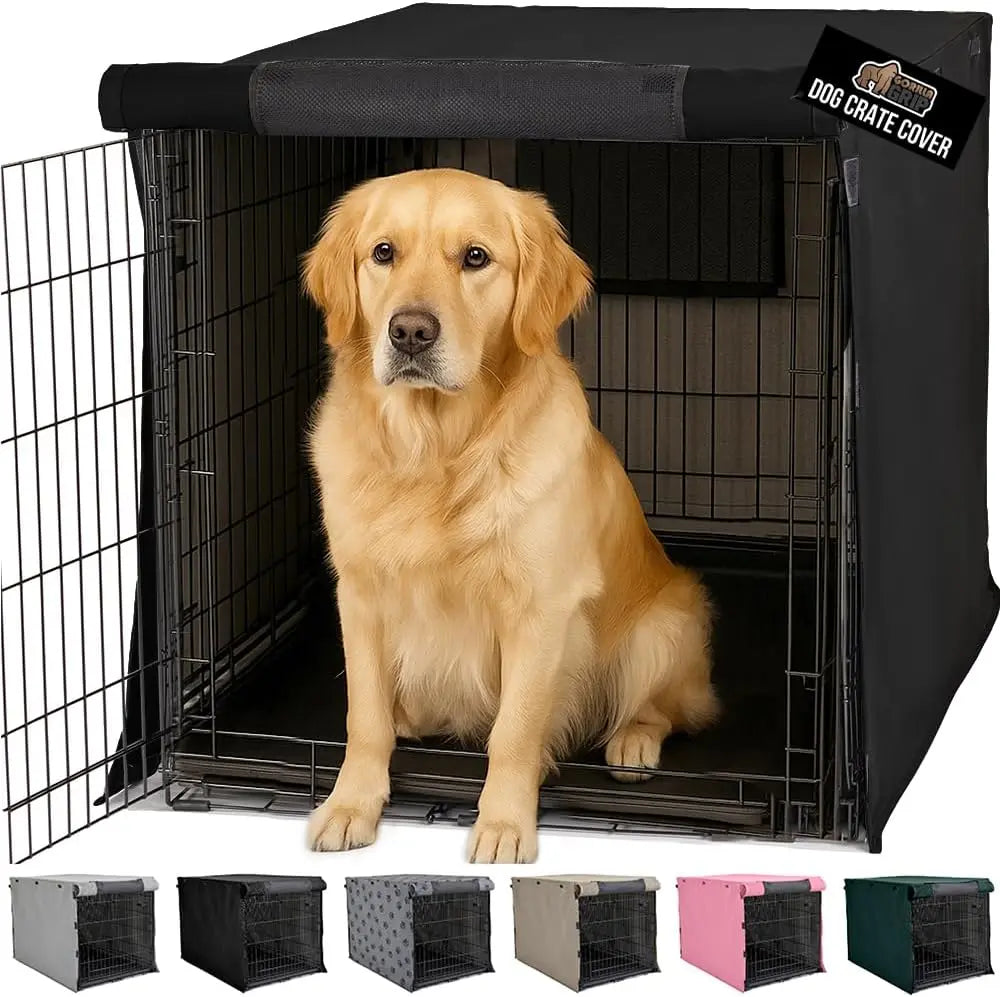 Durable Dog Crate Cover with Light Reducing Design