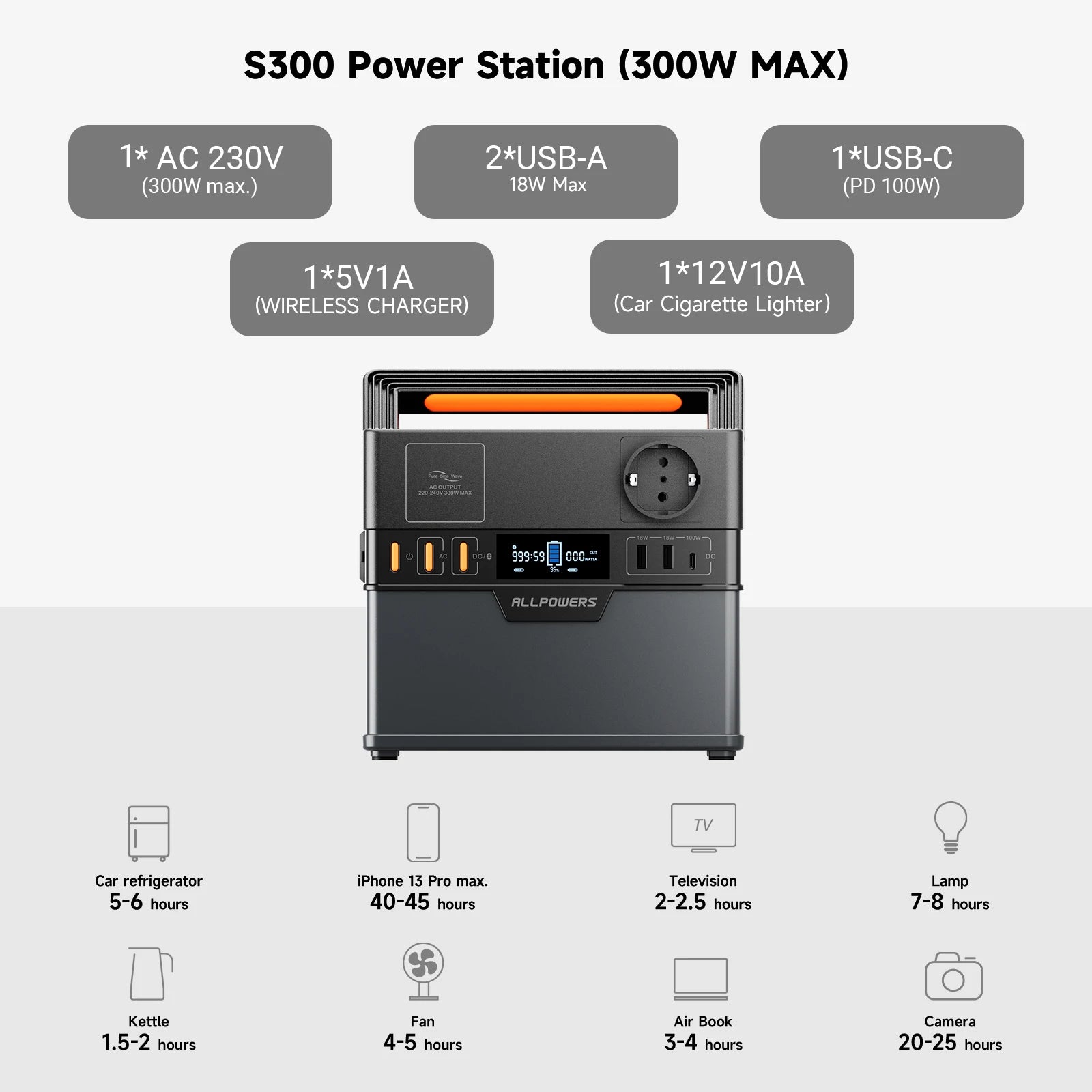 Portable Power Station 288Wh Solar Generator