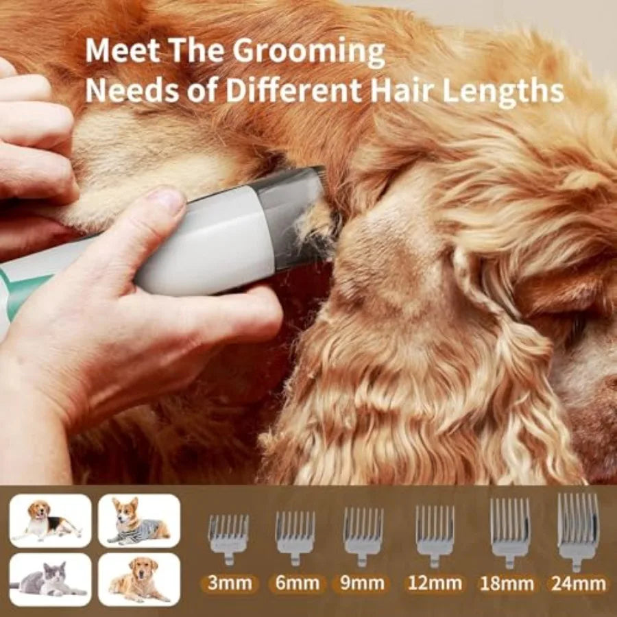 Dog Grooming Kit Pet Grooming Vacuum with Pet Clipper Nail Grinder