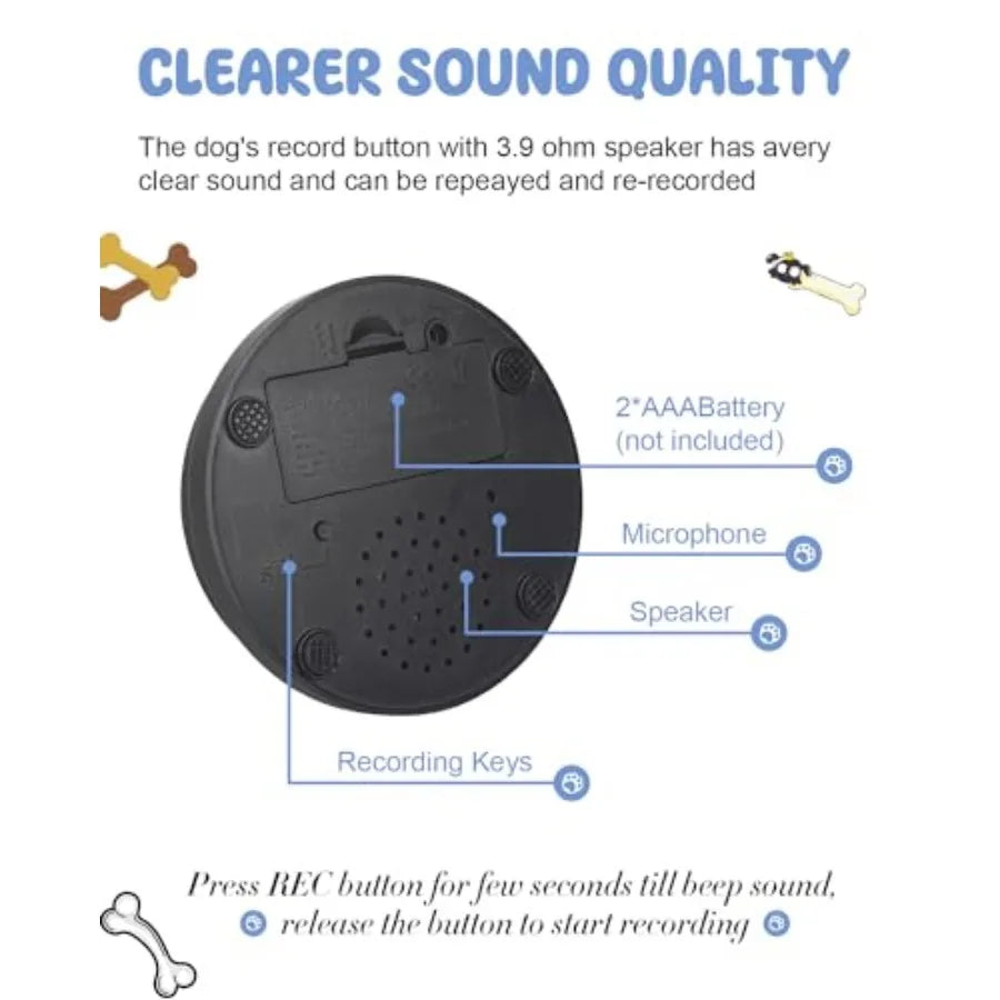 Recordable Voice Pet Buzzer Training Buttons