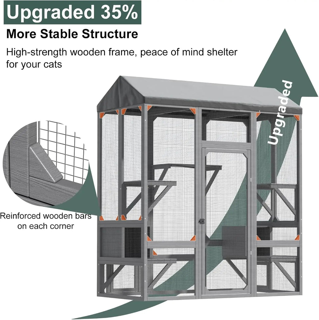 72" Large Catio Outdoor Cat Enclosure