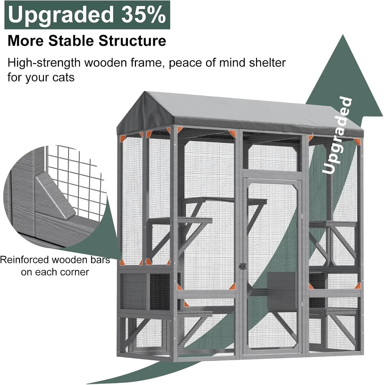 72" Large Catio Outdoor Cat Enclosure