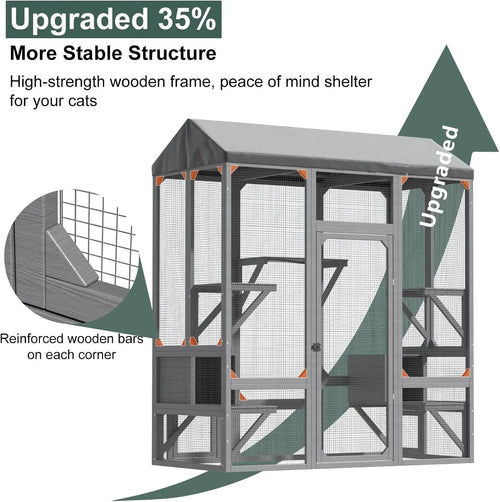 72" Large Catio Outdoor Cat Enclosure