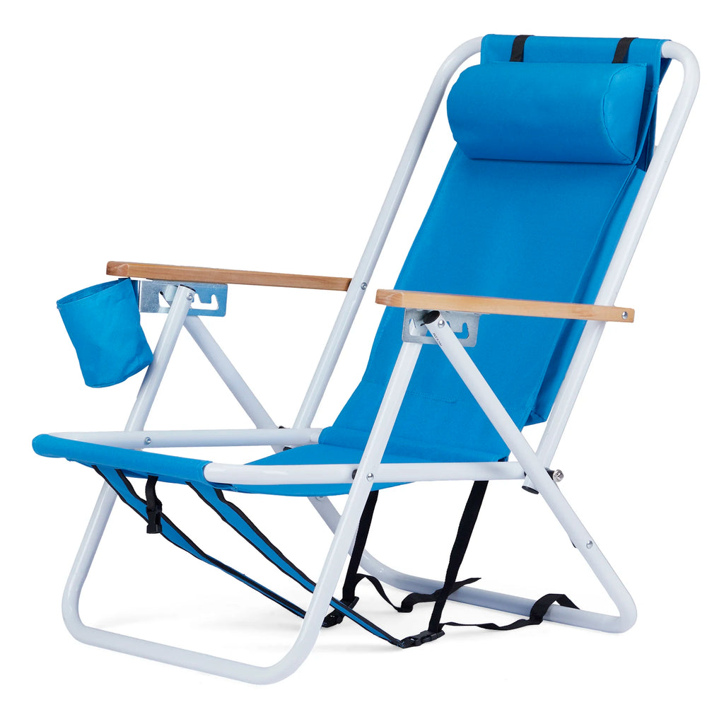 4-Position Adjustable Folding Beach Chair