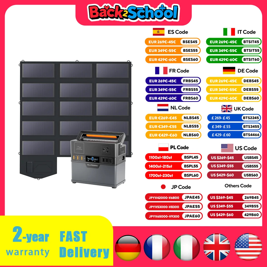 Portable Power Station 288Wh Solar Generator