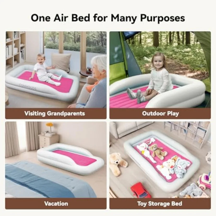 Portable Toddler Travel Bed with Safety Bumpers