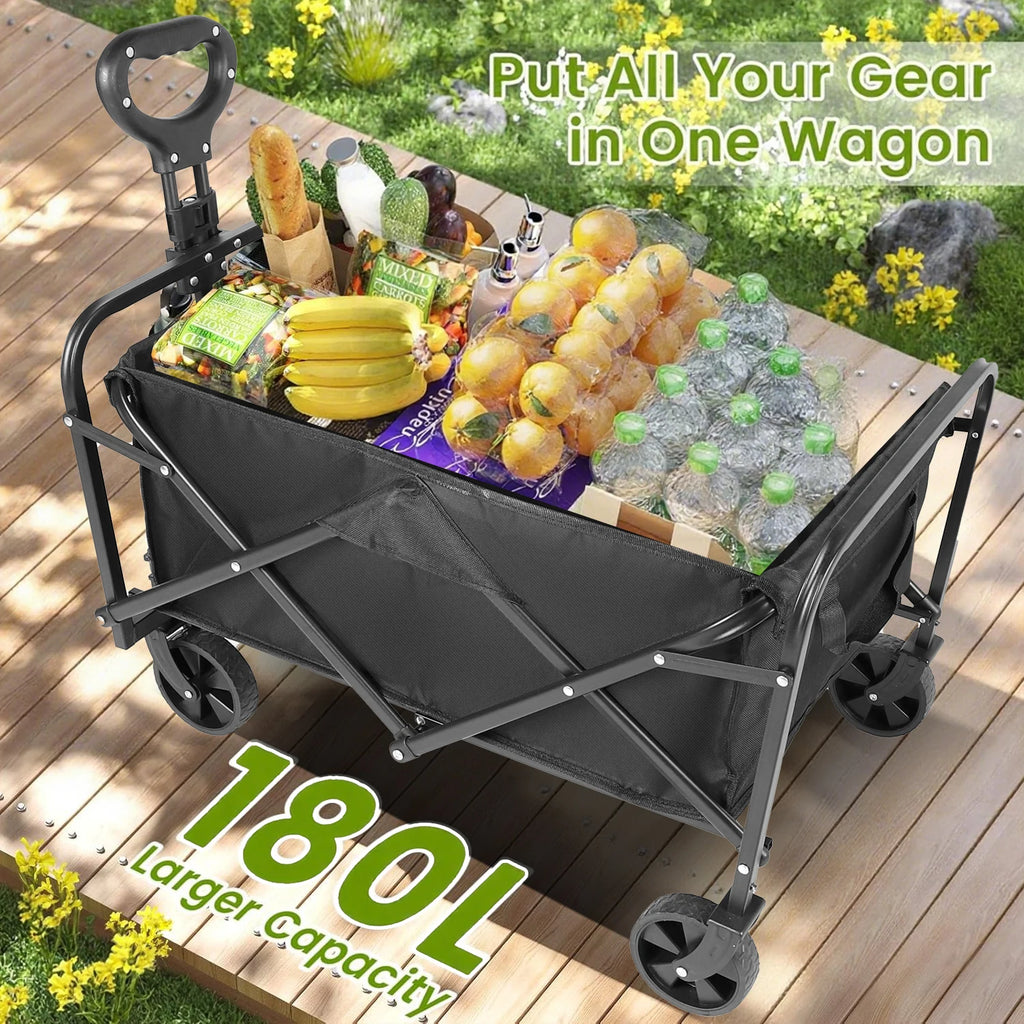 Heavy Duty Wagon Carts Foldable with All-Terrain Wheels