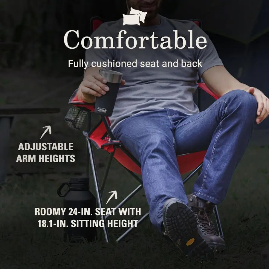 Broadband Mesh Quad Camping Chair with Carry Bag