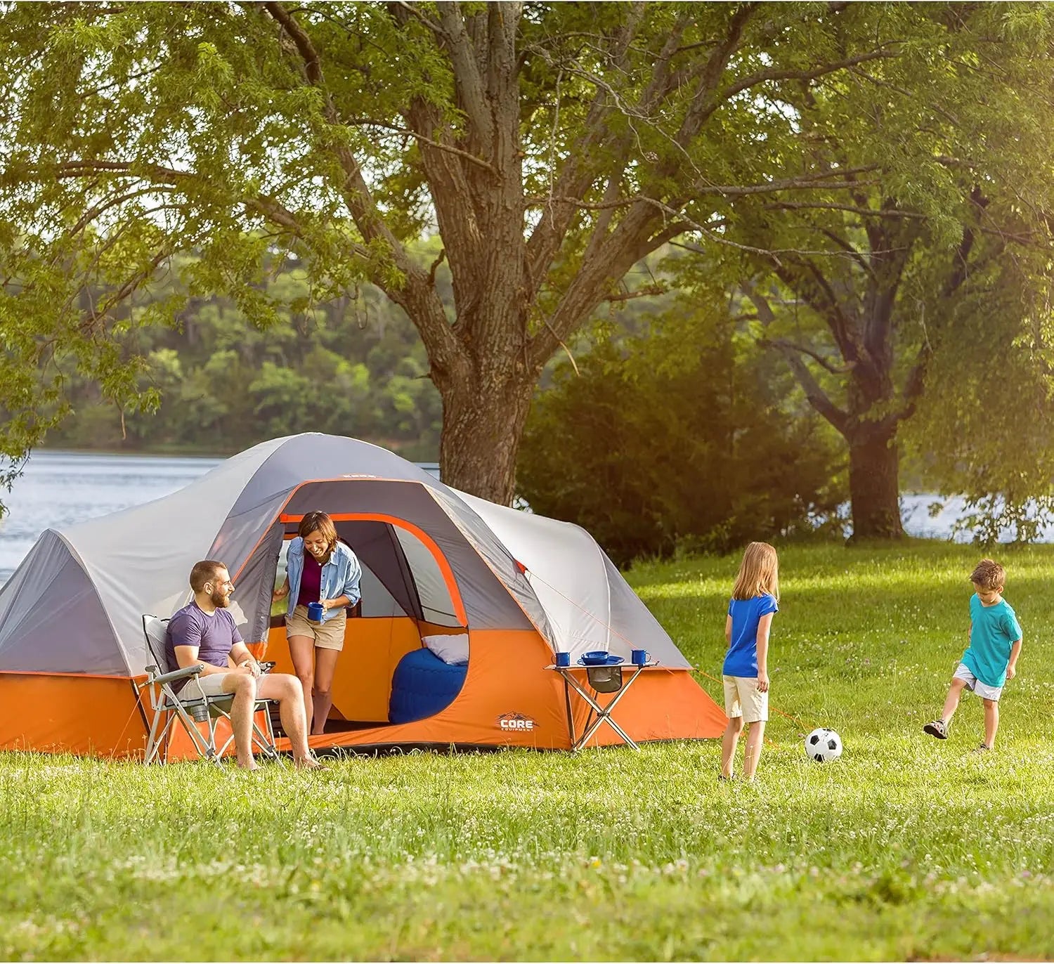 Family Camping Tent for 3-9 People, Dome Design