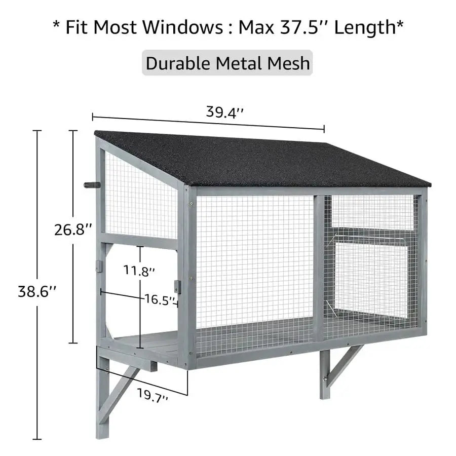 Window Box Enclosure for Indoor Cats