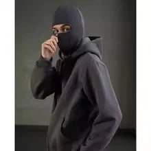Men's Balaclava Zip Hoodie – Winter Warm Face Mask Jacket