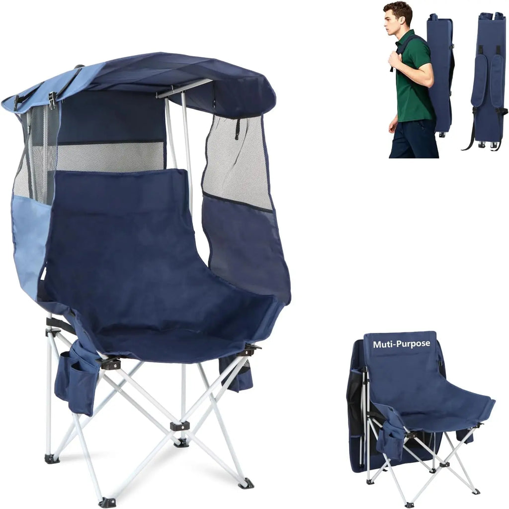 Folding Camping Chair with Canopy