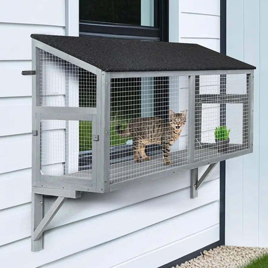 Window Box Enclosure for Indoor Cats