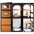 Catio Outdoor Cat Enclosures, Large 4 Tiers Wood Cat House