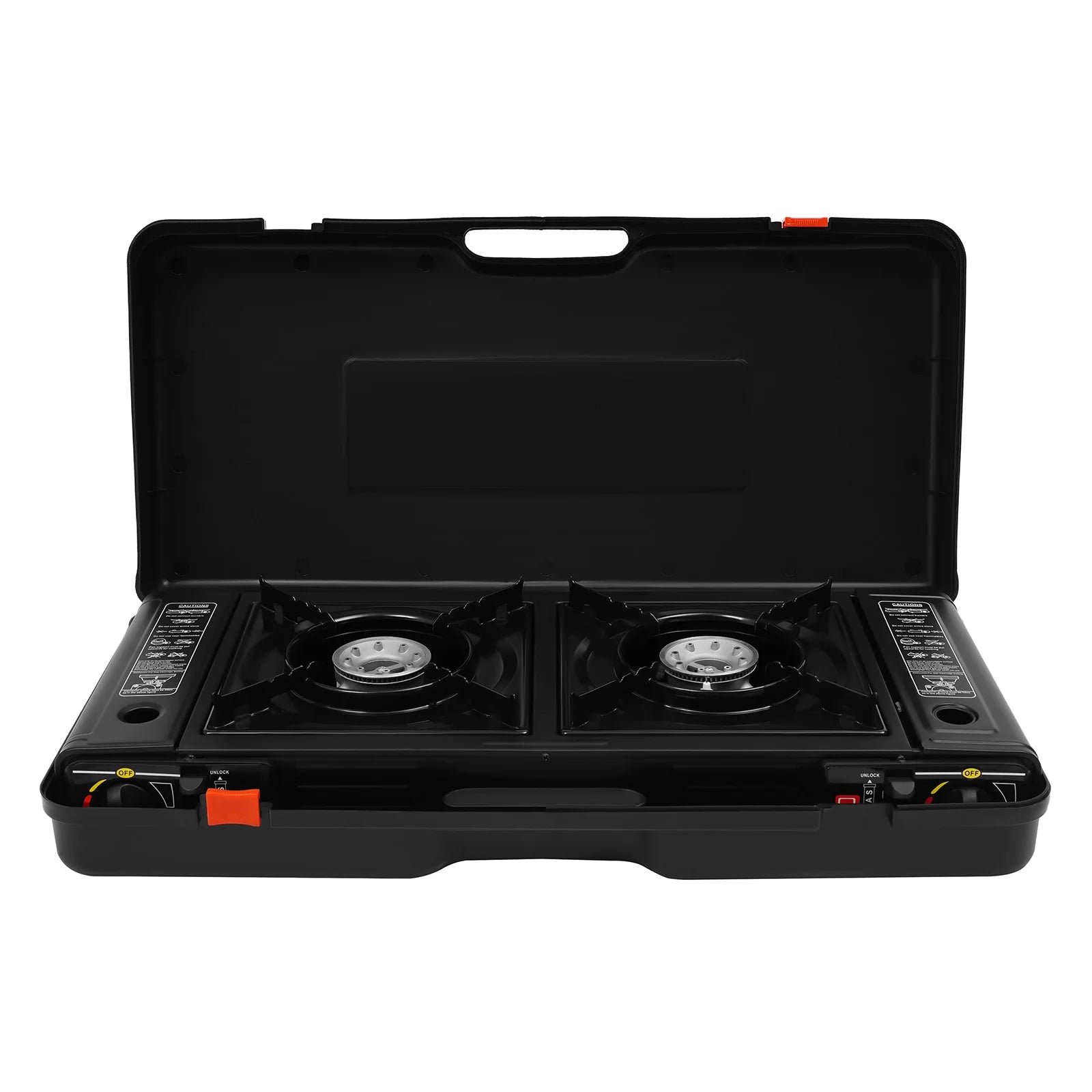 2500W Portable Camping Stove 2 Burners Camping Stove with Baking Tray