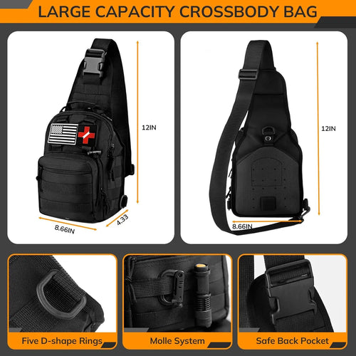 250-Piece Survival Kit with First Aid, Tactical Gear