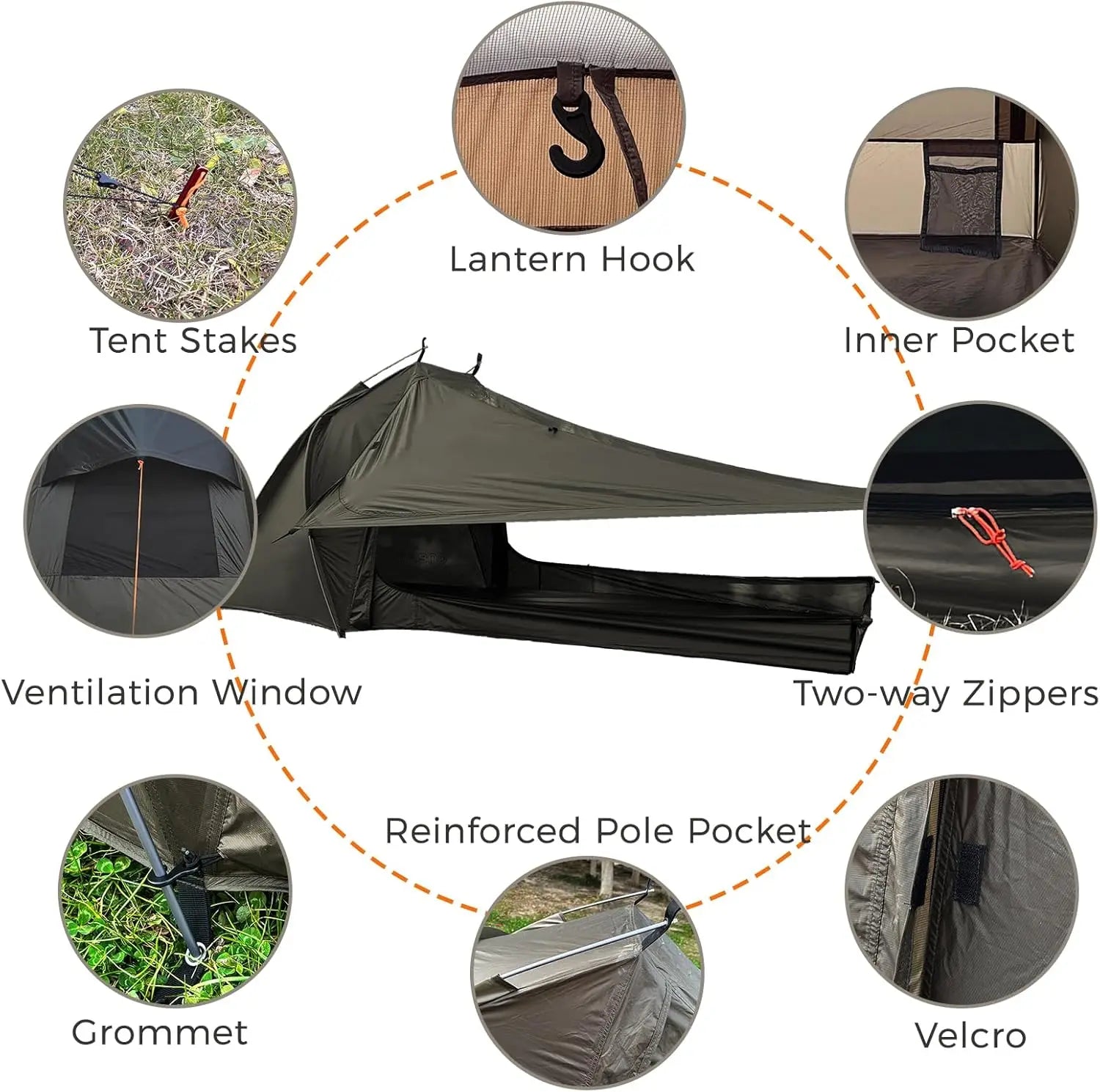 Ultralight One Person Tent with Rainfly