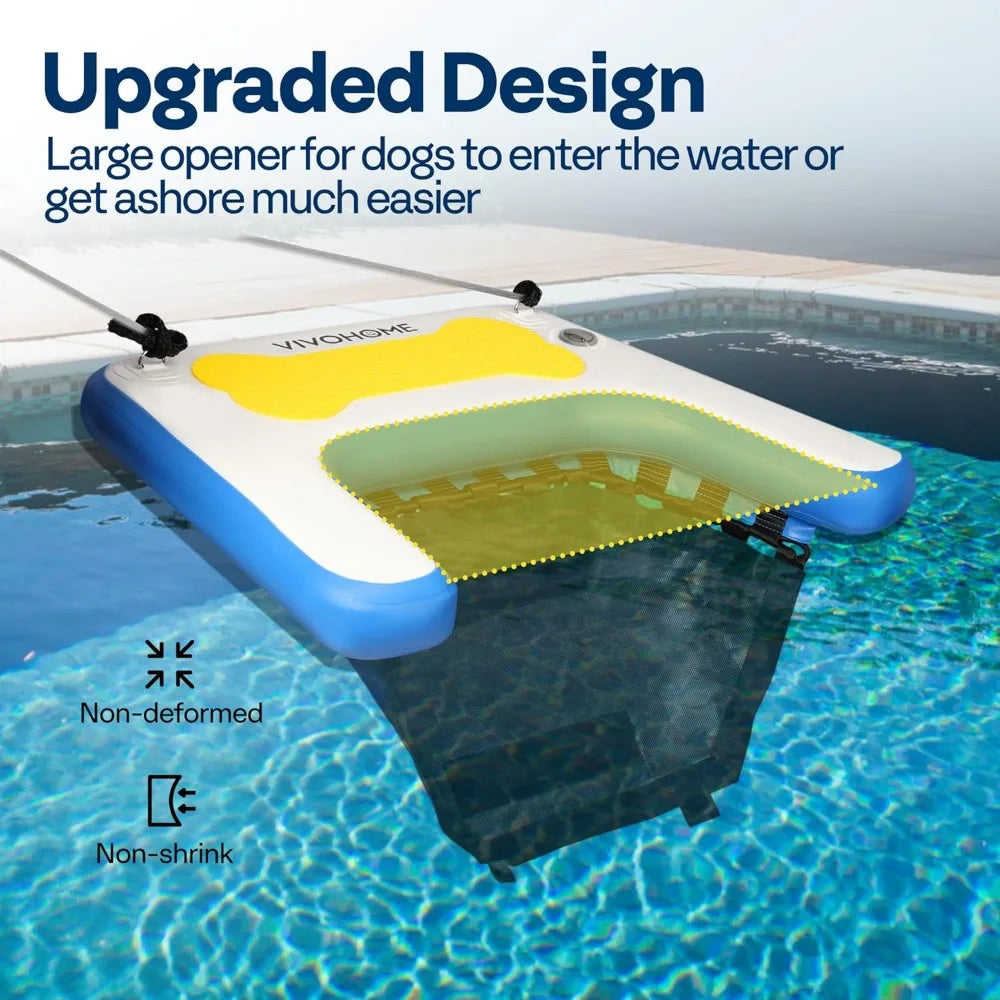 Inflatable Dog Boat Ramp Float for Pets Swimming