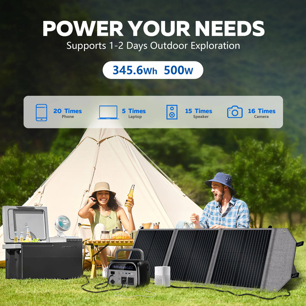 Camping Power Station 500W Portable Solar Generator