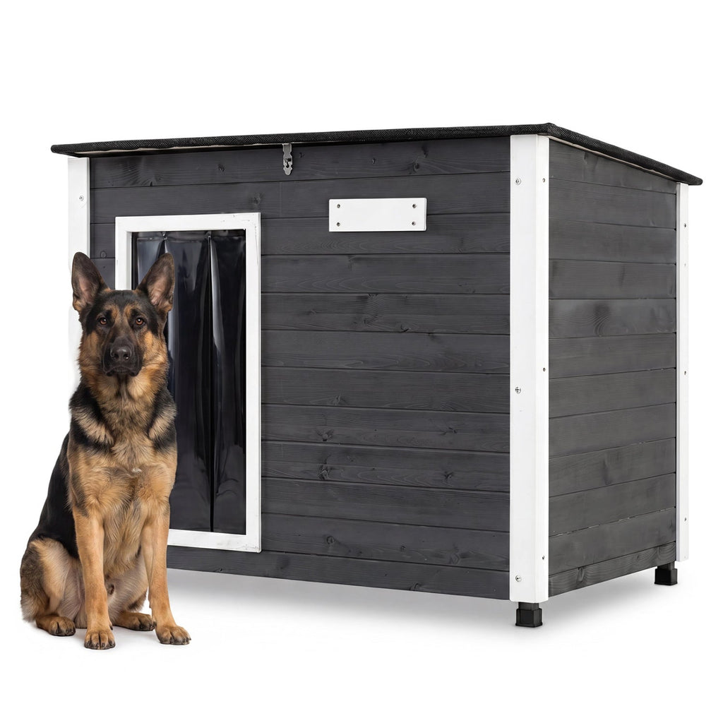 Wooden Dog House Outdoor with Openable Roof - Large