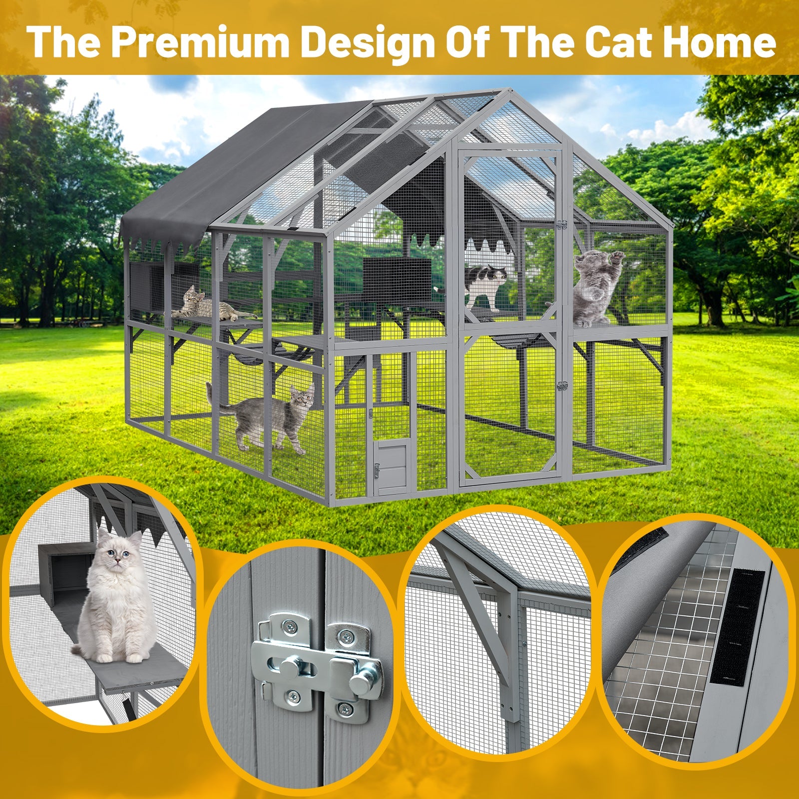 Spacious Outdoor Cat House