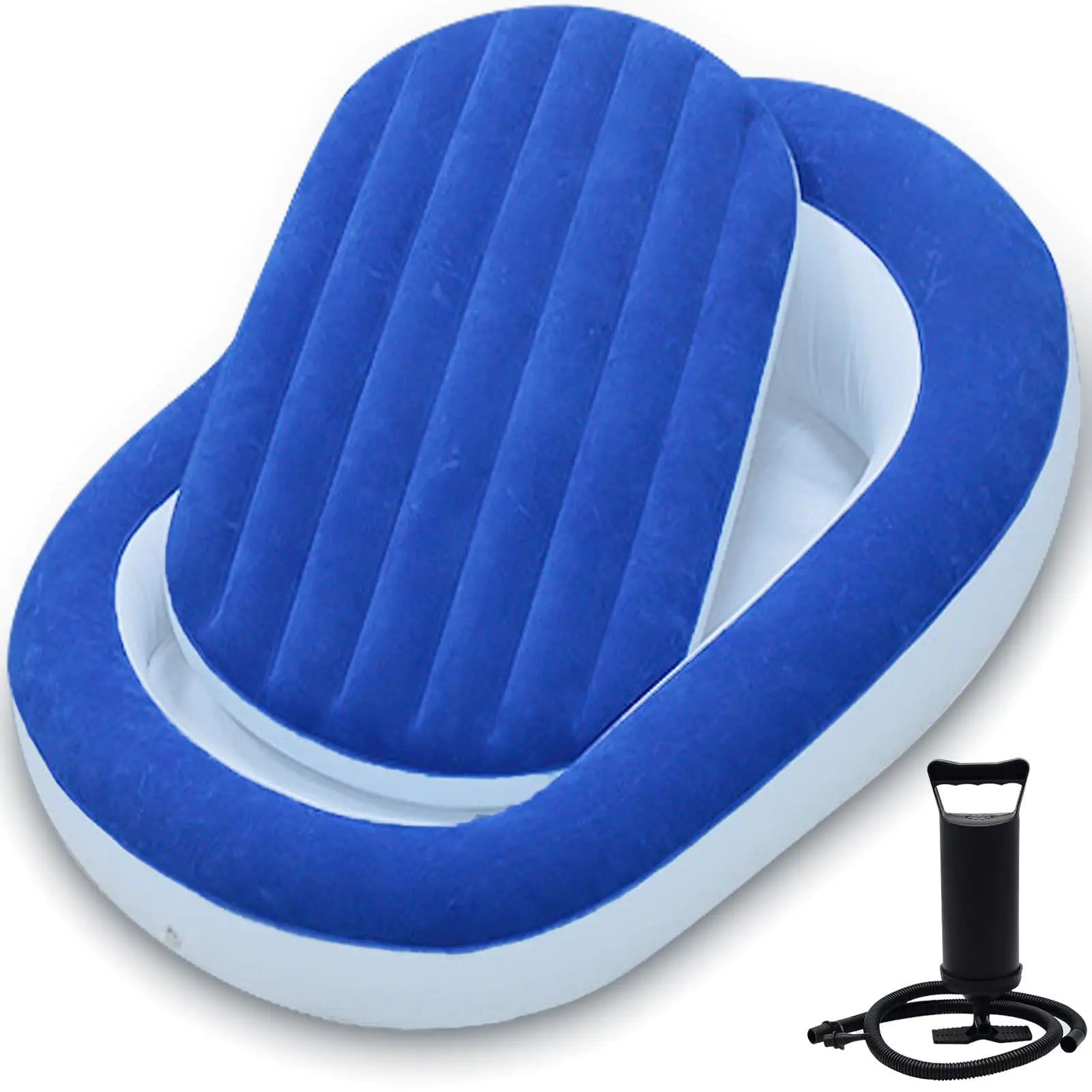 Inflatable Toddler Travel Bed Kids Air Mattress Toddler Air Mattress Portable Toddler Bed Blow Up Toddler Bed Travel Portable Kids Bed for Camping Traveling Home - # BAGEG1410008
