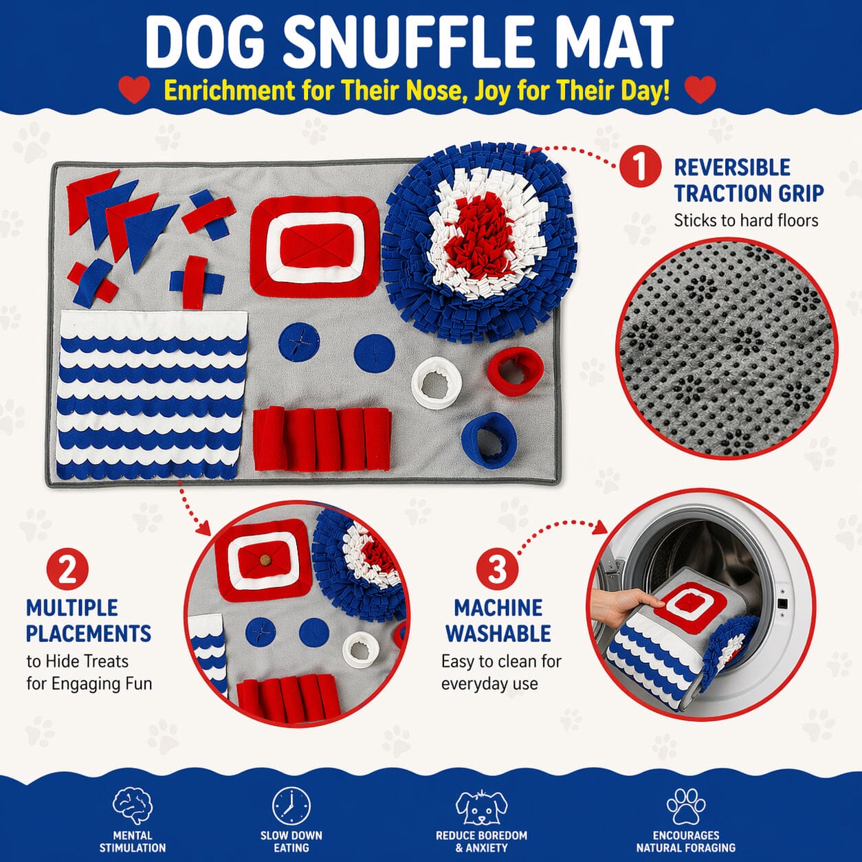Pet Life ® 'Sniffer Snack' Interactive Feeding Pet Snuffle Mat