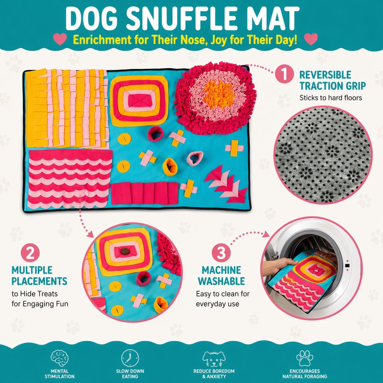 Pet Life ® 'Sniffer Snack' Interactive Feeding Pet Snuffle Mat